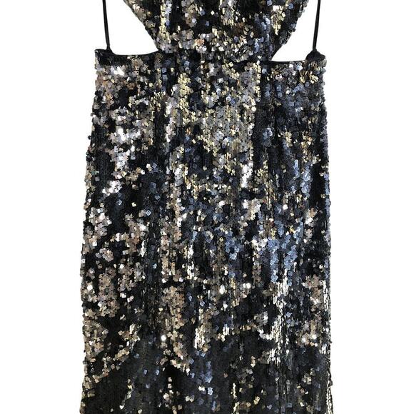 Jay Godfrey Navy Stanfield Dress Sequined Evening Prom Mermaid Gown Maxi Size 10 - Picture 4 of 12